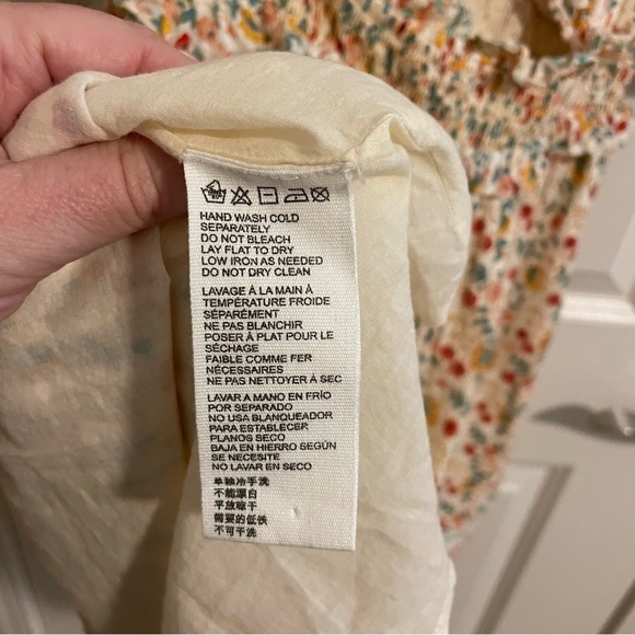 NWT Cleobella Dallas Floral Mini Dress in Carnation Print Cream Boho Size Small - Picture 16 of 16